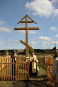 Освящение поклонного креста в деревне Речелга 21