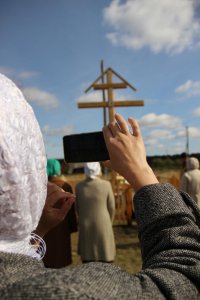 Освящение поклонного креста в деревне Речелга 22