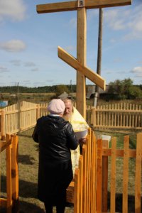 Освящение поклонного креста в деревне Речелга 23