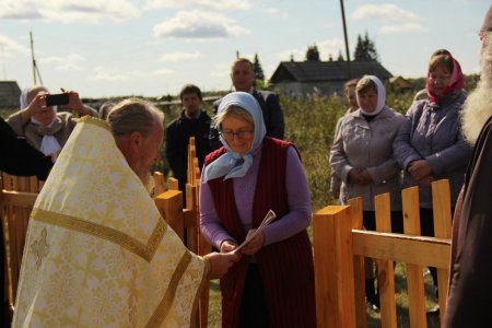 Освящение поклонного креста в деревне Речелга 26