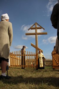 Освящение поклонного креста в деревне Речелга 28