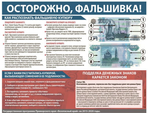 Свердловская полиция призывает быть внимательными при обращении с деньгами.