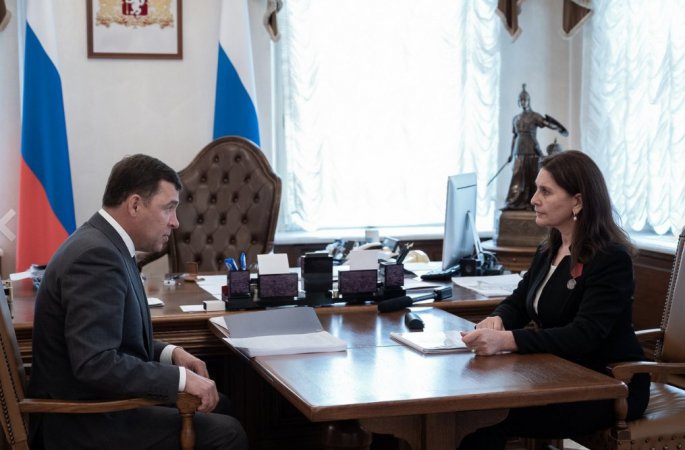 Елена Артюх представила губернатору Евгению Куйвашеву ежегодный доклад бизнес-омбудсмена