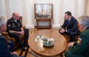 Новый военный прокурор ЦВО Константин Ольховатенко представлен губернатору Евгению Куйвашеву